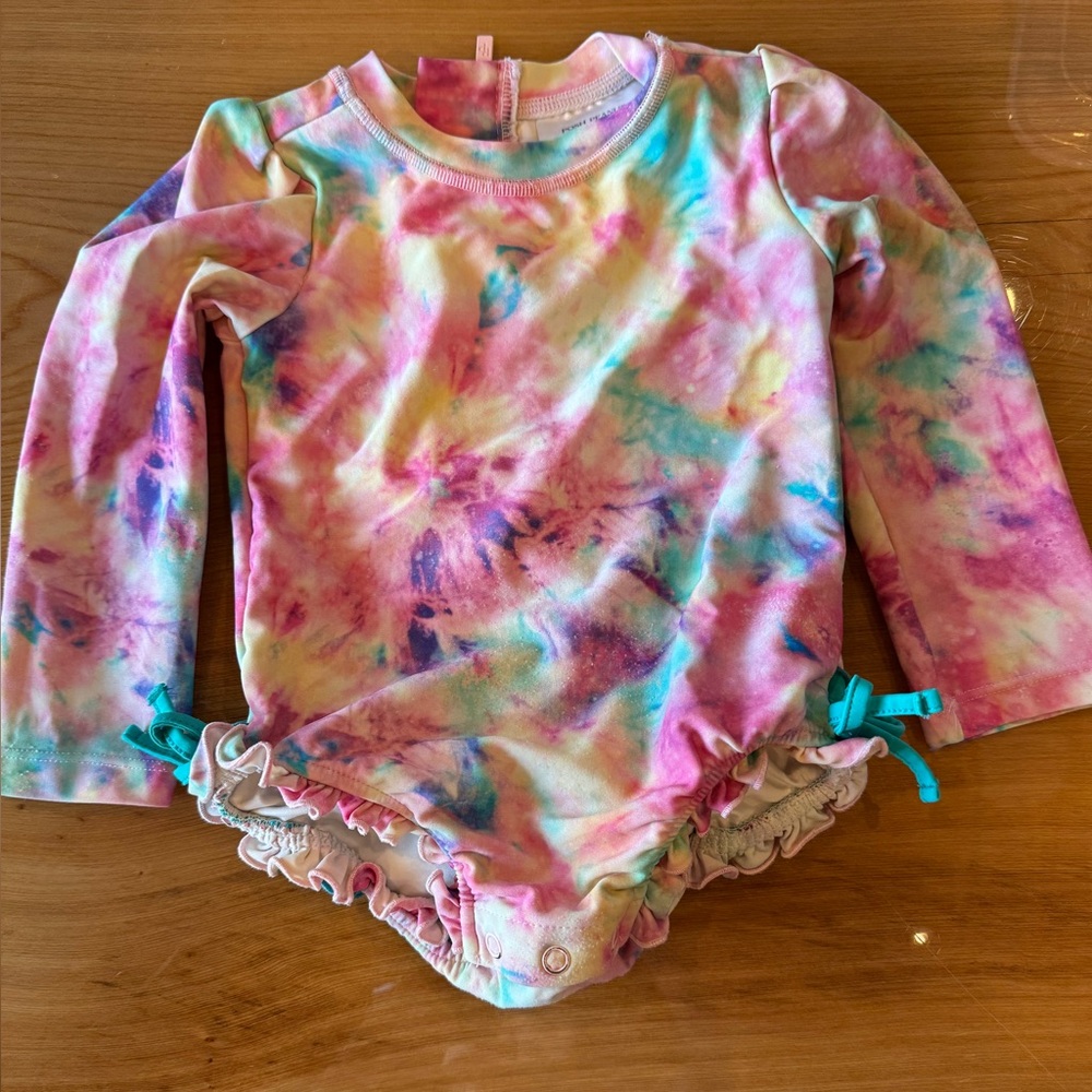Posh Peanut. Colorful Tie-Dye Long Sleeve Swim
